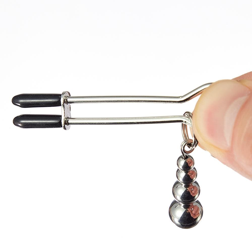 Beaded Pendant Chain Nipple to Clit Tweezer Clamp Set