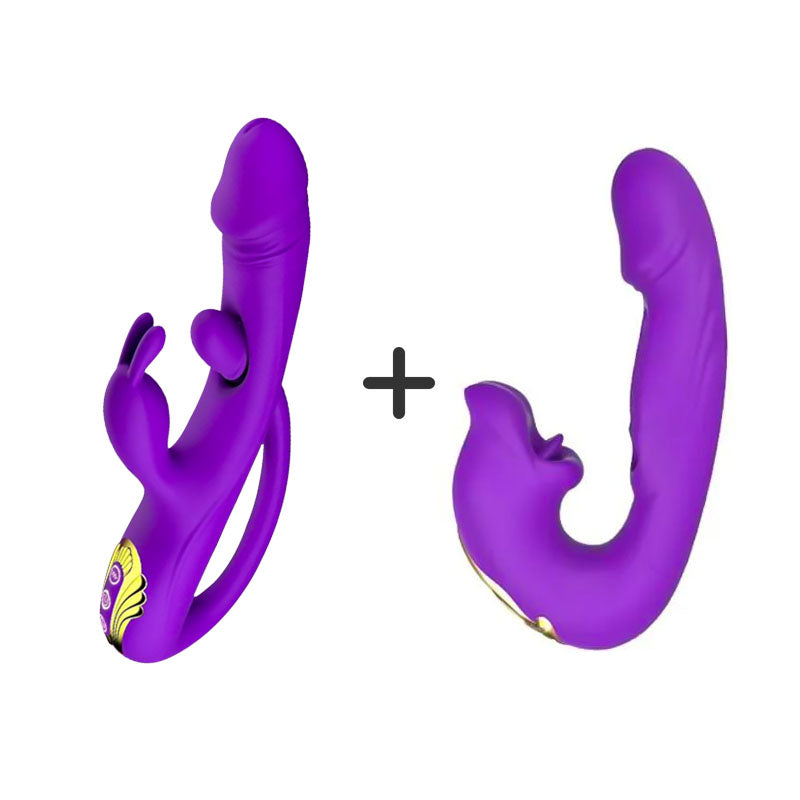 Sexoralab™Newest 3-in-1 Rabbit G-spot Vibrator with 10 Flapping Vibrating & 7 Licking Sucking Modes