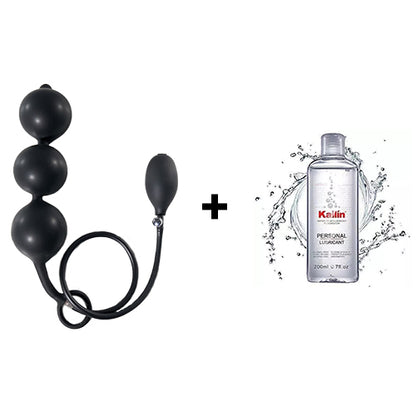 3 IN 1 Inflatable Anal Dilator Sex Toy With Cock Ring