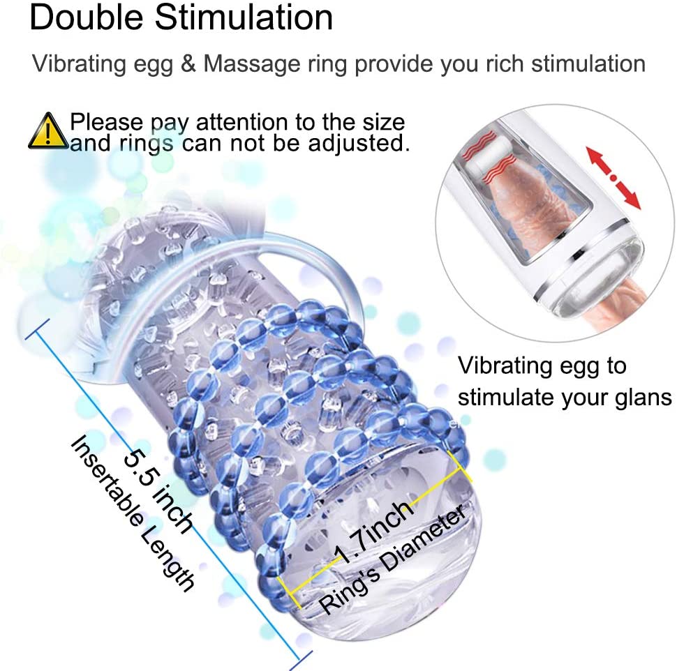 Sexoralab 10 Thrusting 10 Speeds Massage Rings Male Masturbator Cup