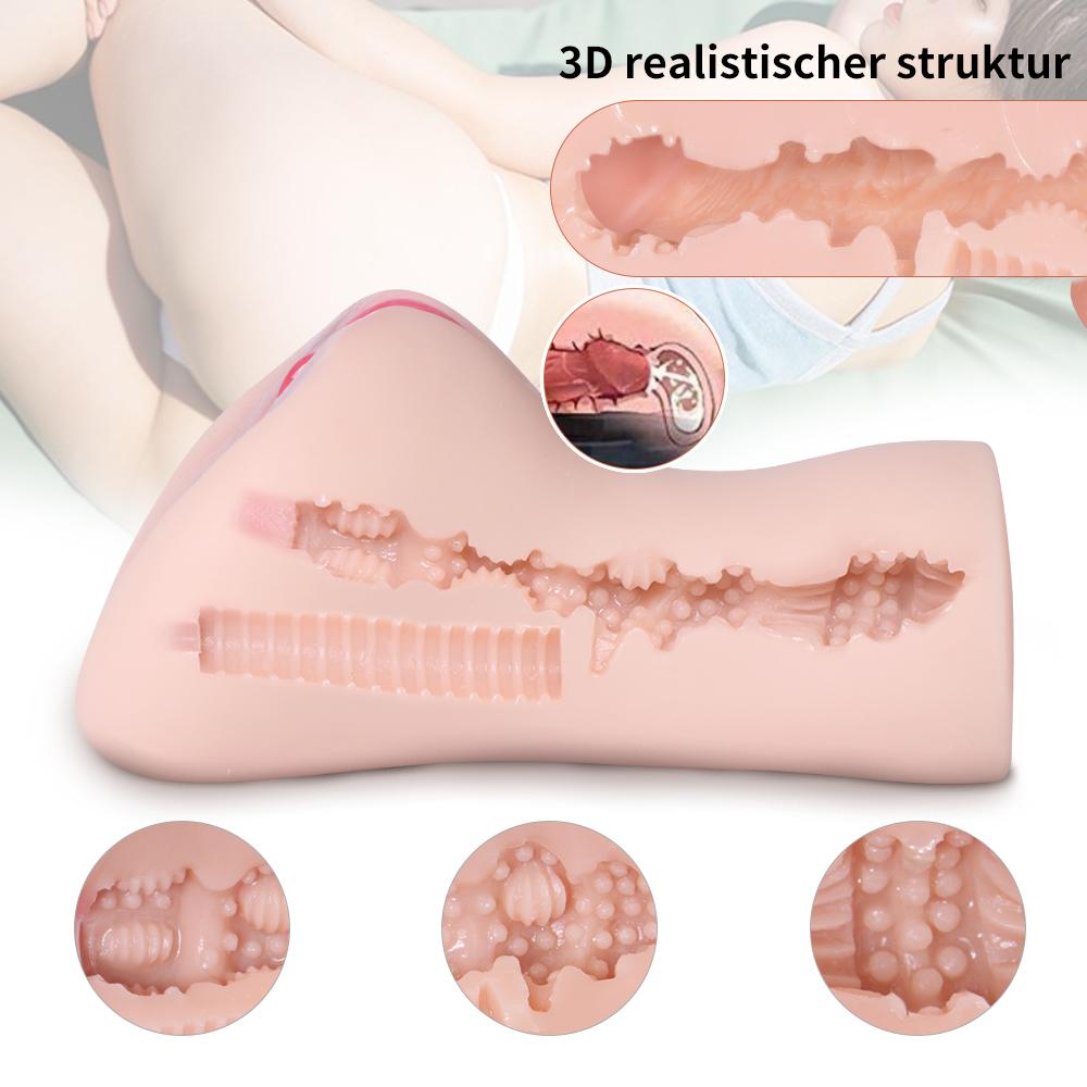 6.23'' 3D Texture Realistic Clitoris Pocket Pussy Stroker