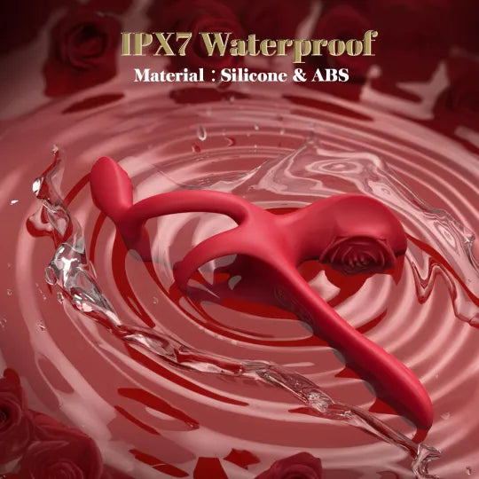 🎁2025 Epic Vibrating Couple Penis Sleeve💥- 😍5-in-1 Rose Love💖