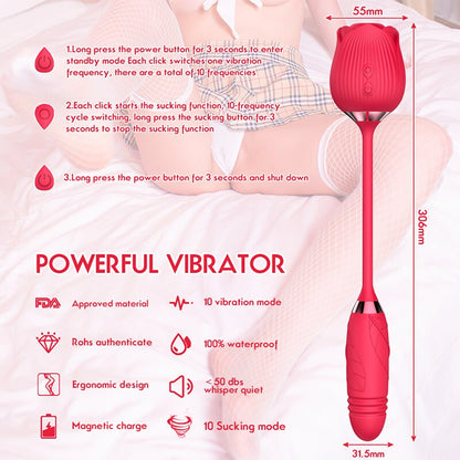 10 Speed Rose Sucking Vibrator Sex Toy