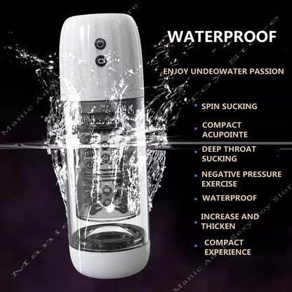 Sucking Spinning Sex Toys Male Masturbation Cup Water Bath Penis Vacuum Pump Electric Masturbation Cup Sex Toys For Men