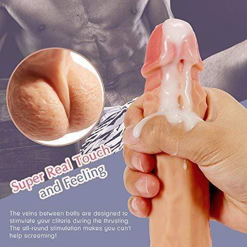 4 IN 1 Vibrating Dildo with Thrusting & Heating Functions