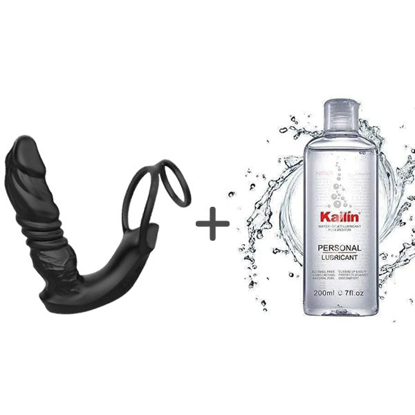 Buyging™ APP Control 9 Vibrating Thrusting Prostate Massager With Dual Cock Rings