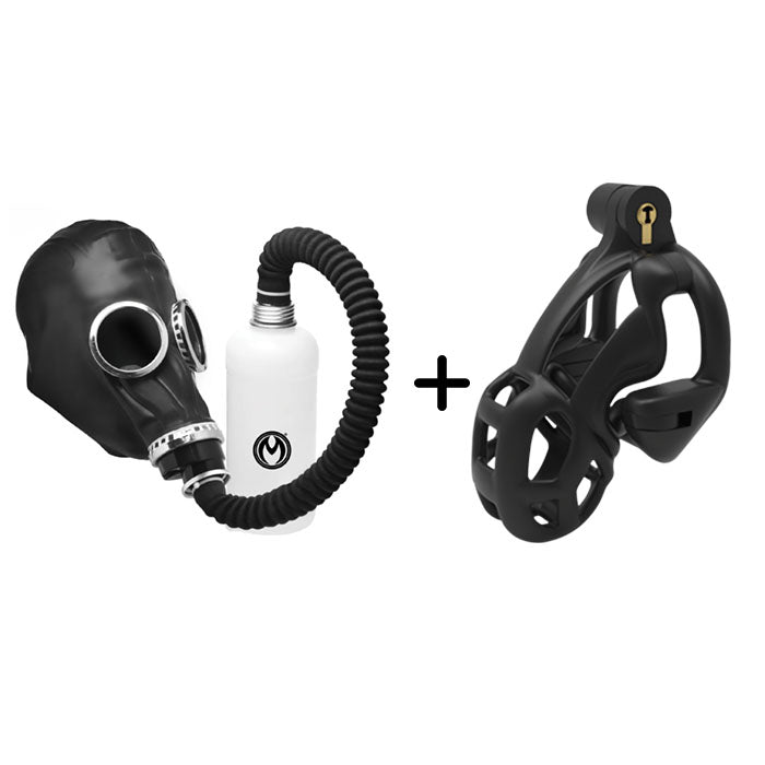 Mask and Chastity Cage