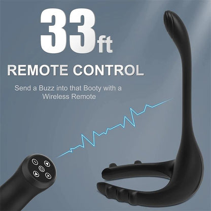 Buyging™ Dual Stimulation Remote Control 10 Vibrating Cock Ring With Bullet