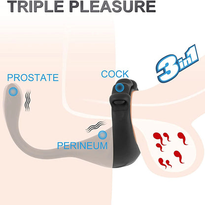 Buyging™ Dual Stimulation Remote Control 10 Vibrating Cock Ring With Bullet