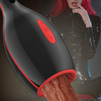 Sucking Vibrating Heating Handjob Cup with Built-in Airbag