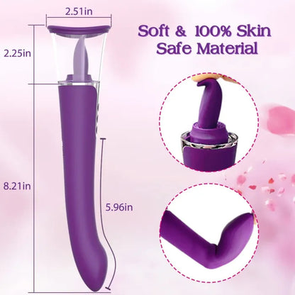 Succion-Female Sucking Licking Vibrating Tongue Oral Clitoris G-spot Vibrator Stimulator