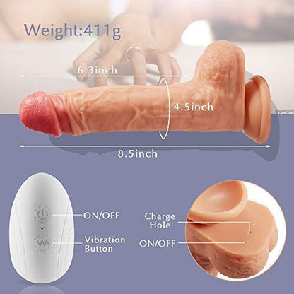 4 IN 1 Vibrating Dildo with Thrusting & Heating Functions