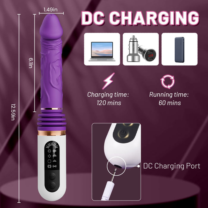 Buyging™ 5 Thrusting 8 Vibrating Flexible Bending Dildo