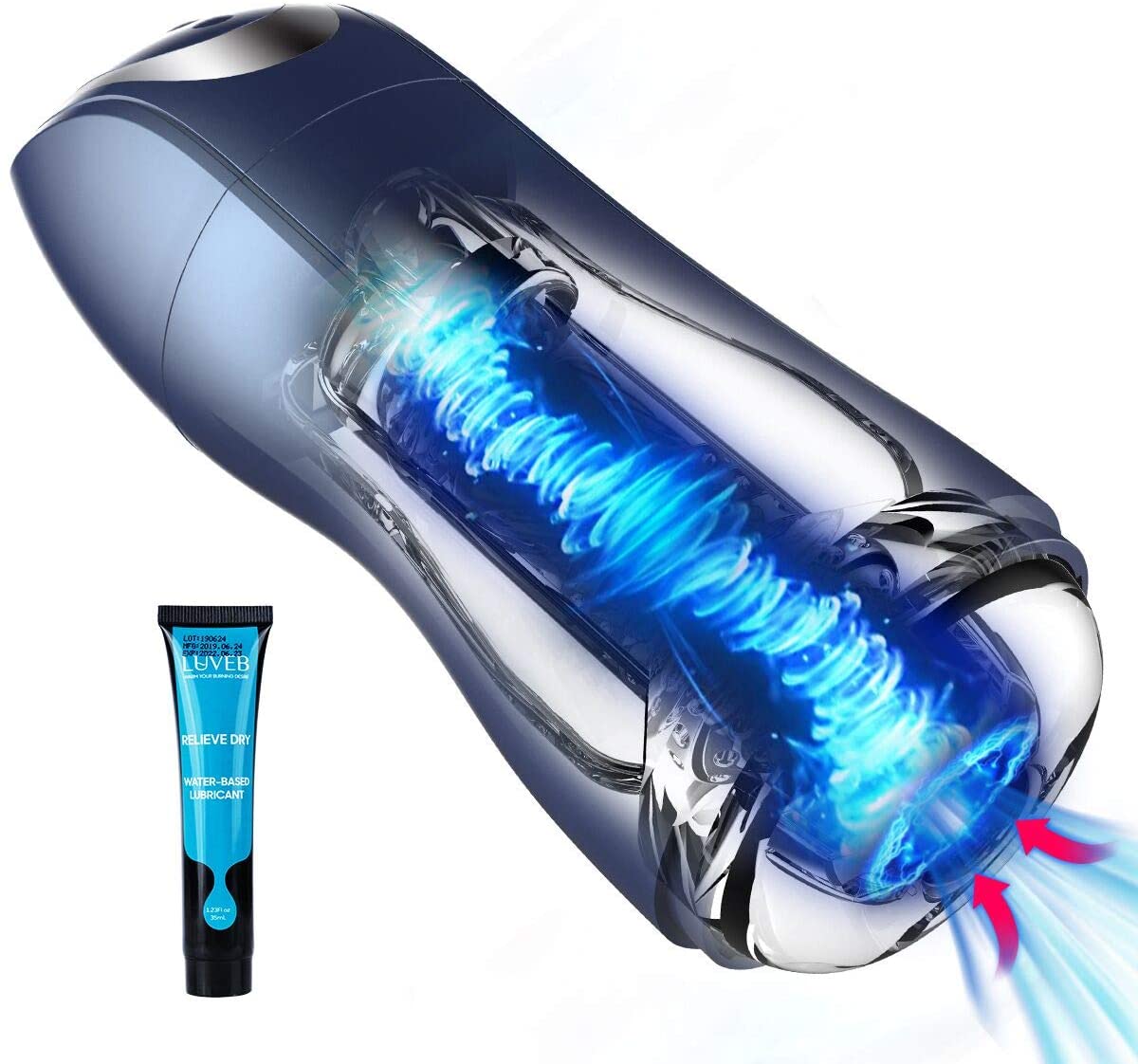Electric Male Masturbator Cup with 5 Powerful Vacuum Suction 7 Vibrating Modes Oral Masturbators