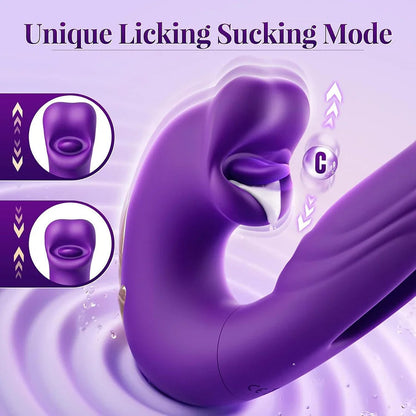 💥New on sale 2025 💞G-Spot Vibrator Female Sex Toy, featuring 7 slapping vibration modes and 5 licking/sucking modes.