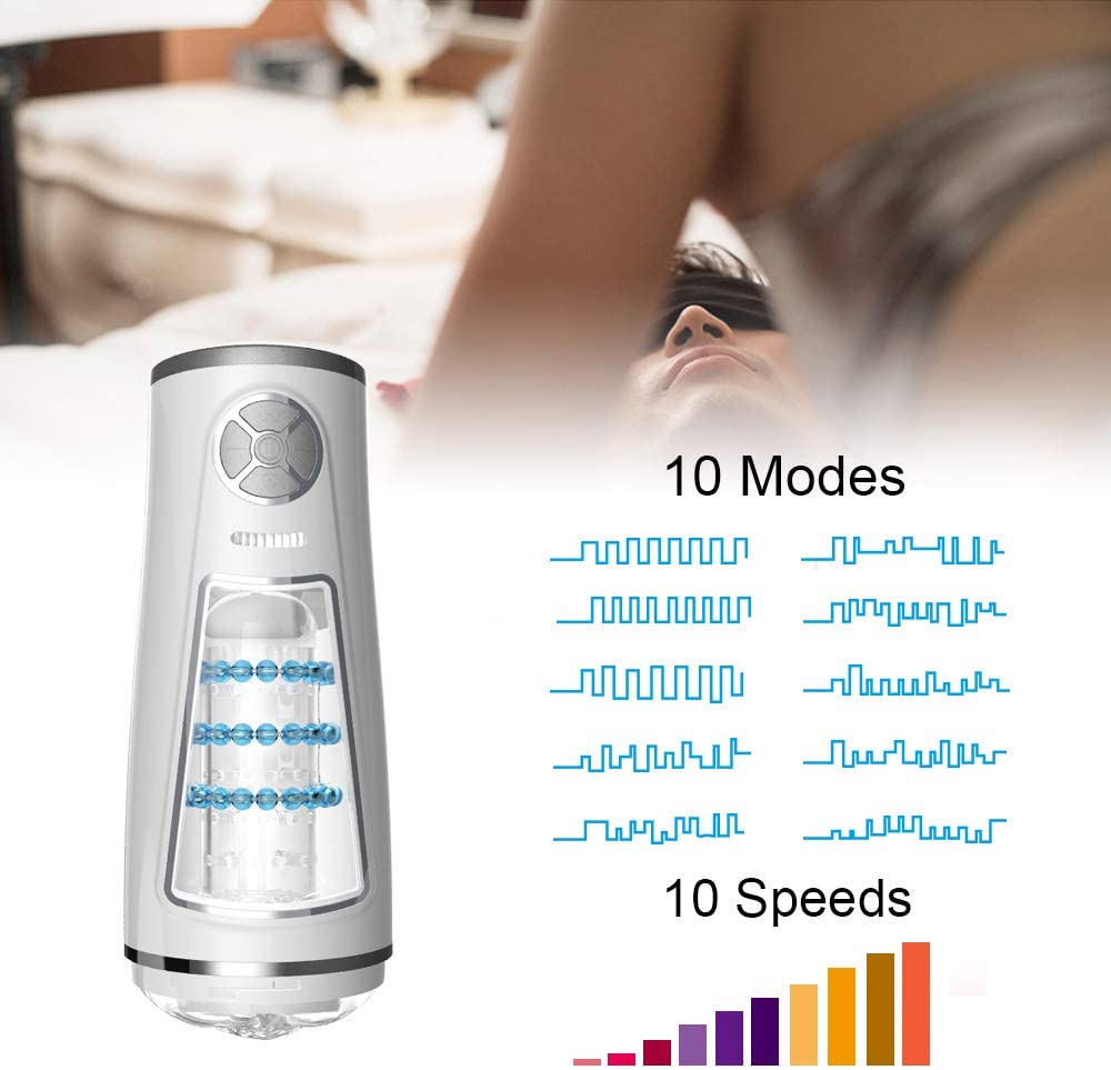 Sexoralab 10 Thrusting 10 Speeds Massage Rings Male Masturbator Cup