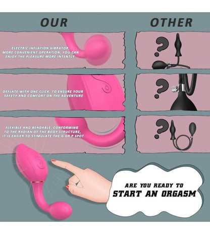 YUANSE 7-Frequency Inflatable Anal Vibrator