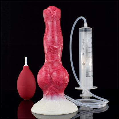 Lifelike Squirting Dildo Wolf Animal Dildos with Suction Cup Ejaculating Silicone Dog Dildo