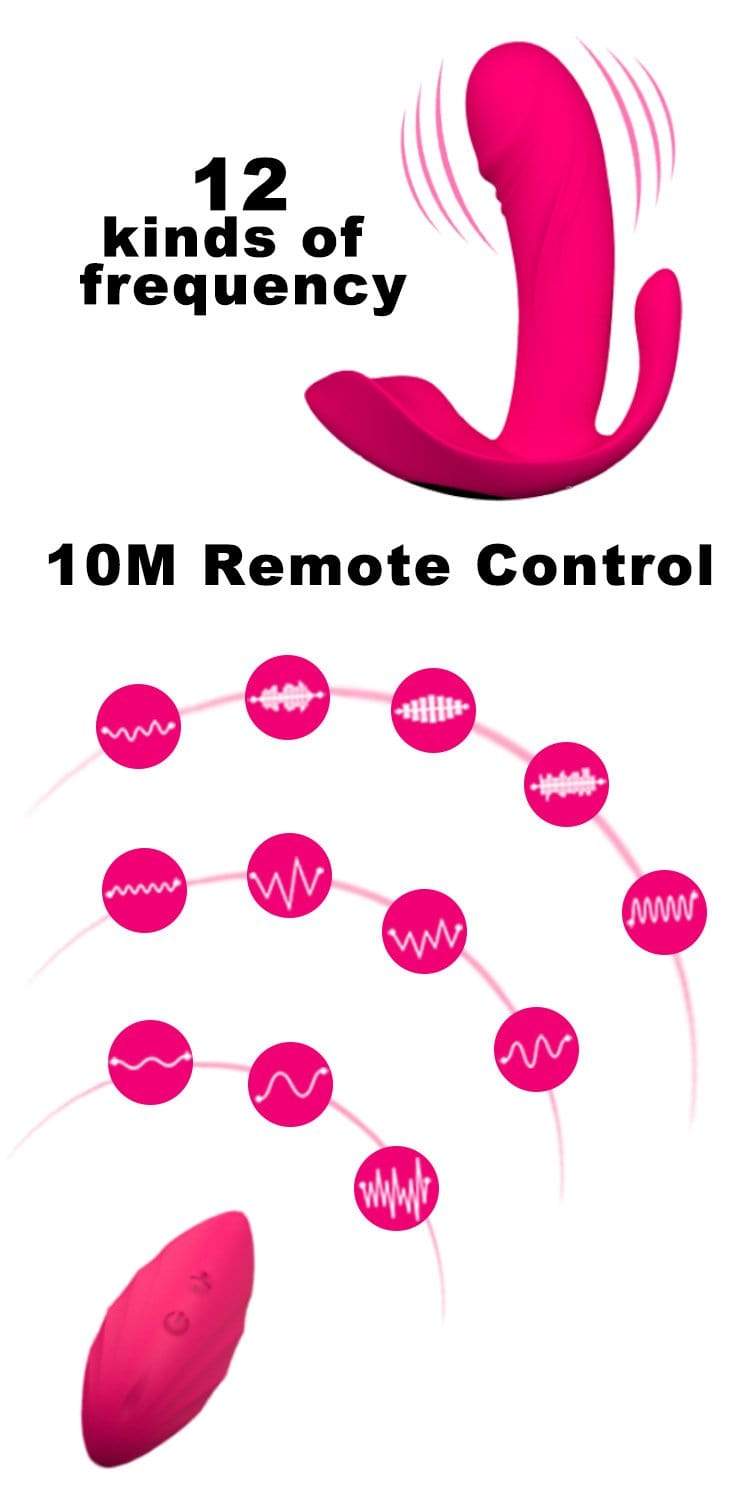 Invisible Wearable Vibrator Clitoris Vagina Anus Stimulator Adult Toy