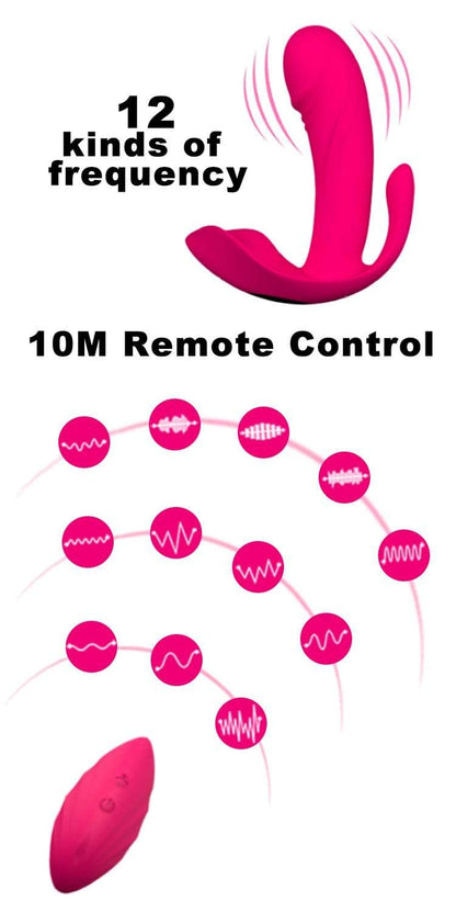 Invisible Wearable Vibrator Clitoris Vagina Anus Stimulator Adult Toy