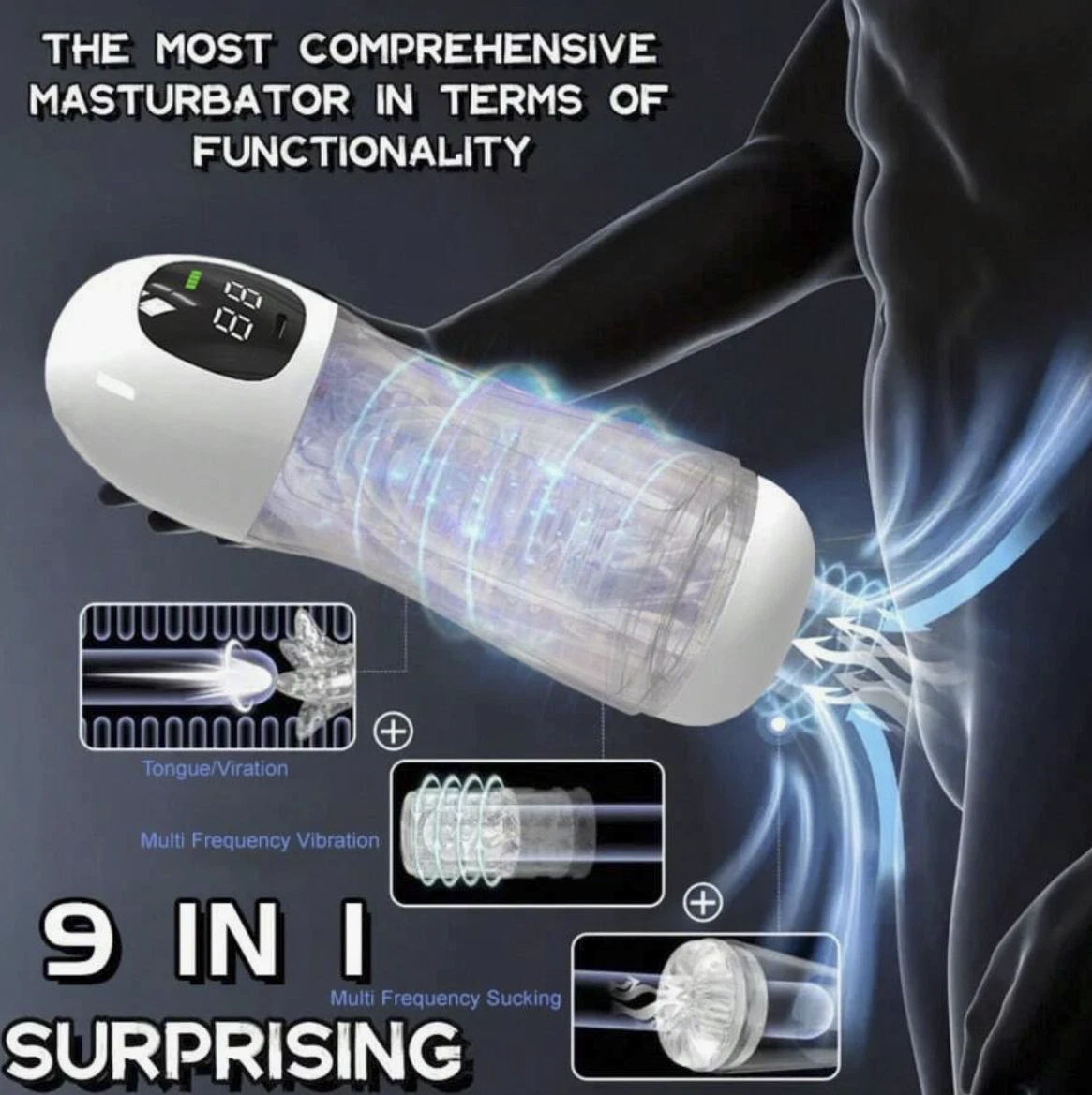 Electric Masturbator Man Cup Suction Massage Function Sex Toy Masturbating for Men Sex Toy for Men Pocket Pussy Masturbators Vibrator