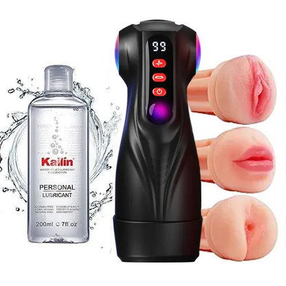 Sexoralab -3 Sleeves Sets AI Sync Pocket Pussy Penis Pump with 9 Sucking & 9 Vibrating