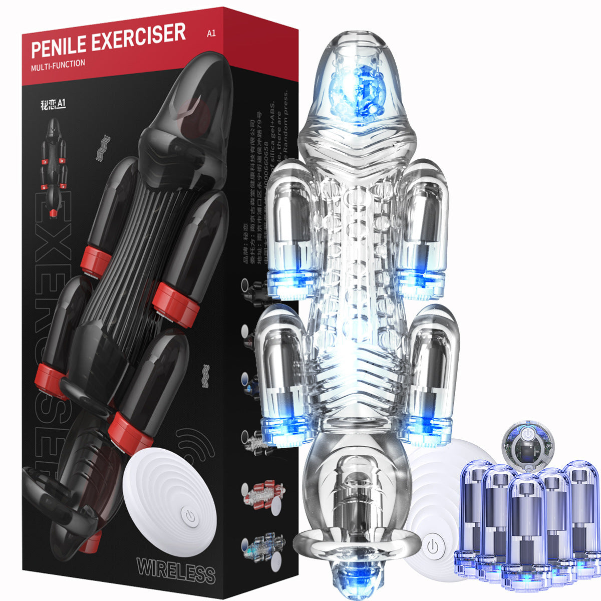 Penis Exerciser Remote Conntrol Glans Vibrator Bullet Glans Vibrator For Men Penis Glans Trainer For Delay Ejaculation Sexy Toys
