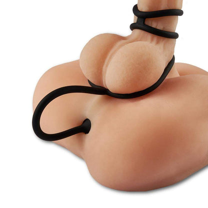 3 in 1 Cock Ring with Tapered Anal Plug