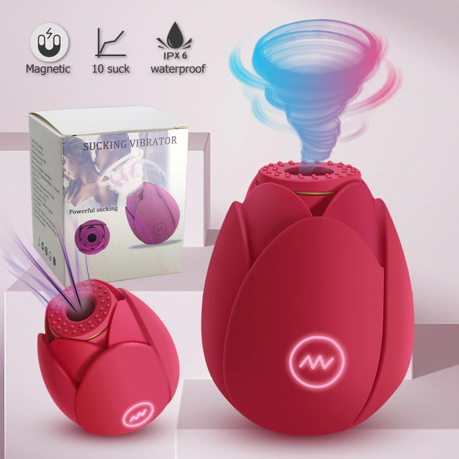 Rose Sucking Vibrator for Women Nipple Suck Clitors Stimulate Vagina Massager Waterproof Female Masturbator Sex Toys for Women