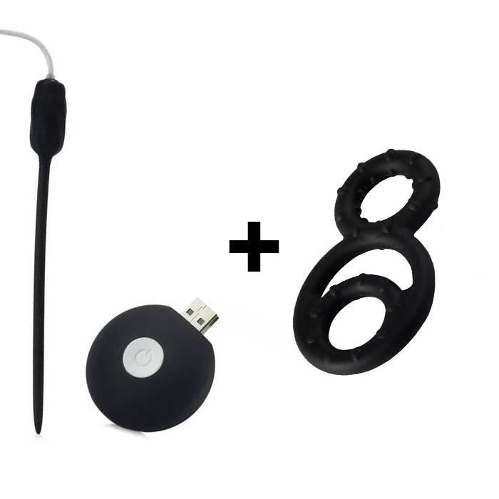 Buyging™ Full Silicone Urethral Plug Dilator with 20 Vibration Modes