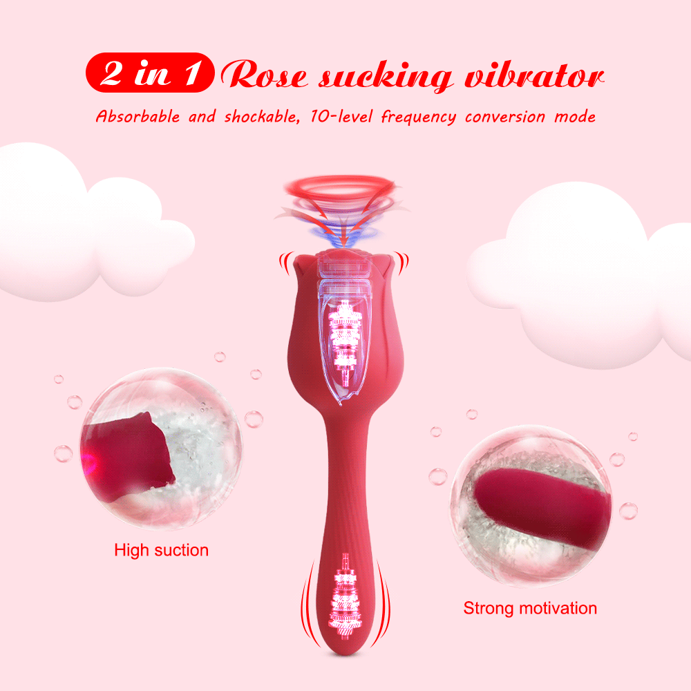 Rose Shape Clitoris Sucker Vibrator Dildo Sucking Vibator Nipple Vagina Clitoris Stimulator Sex Toy for Women Female Masturbator