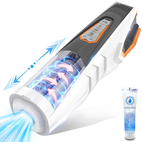 Automatic Rotating Thrusting Male Masturbators, Pocket Pussy Vagina Stroker with 11 Strong Modes, Krumppo Masturbation Cup with Ultra Realistic Tunnel, Male Sex Toys for Men Sexual Pleasure