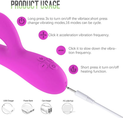Heating G-Spot Rabbit Vibrator