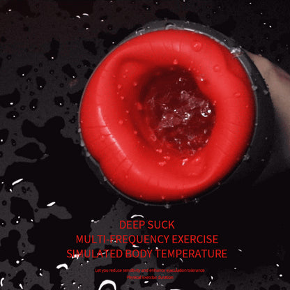 Masturbator Automatic Oral Sex Heating Sucking Mouth Masturbation Cup