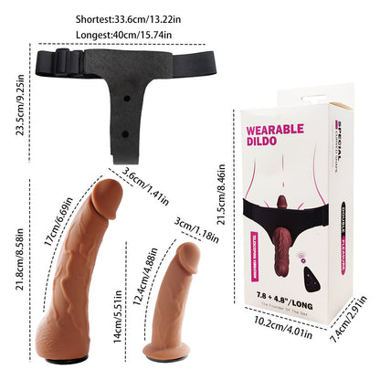 Buyging™ 2025 New Wearable Double Dildos With 10 Vibration Modes & 3 Pulsation Patterns