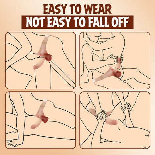 Buyging™ Strap-on Dildo Silicone Wearable Hollow Dildos Panties With 7.48'' Realistic Penis