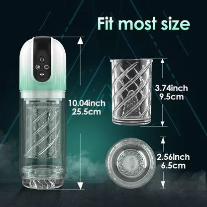 Ultimate Waterproof Hands-Free Male Masturbator with Tongue-Licking, Rotating, and Sucking Action - Perfect for Underwater Pleasure