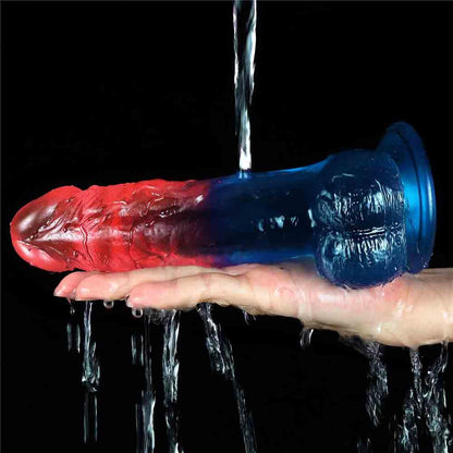 Lovetoy 8 Inch Suction Cup Multicolor Lifelike Dildo