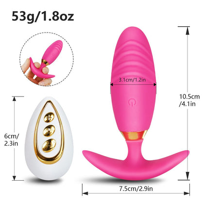 Wireless Soft Silicone Anal Butt Plug Prostate Massager