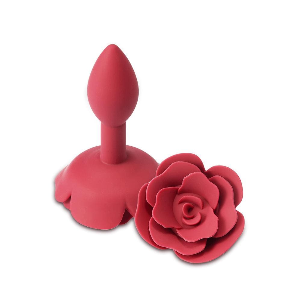Red Rose Silicone Anal Cosplay Plug