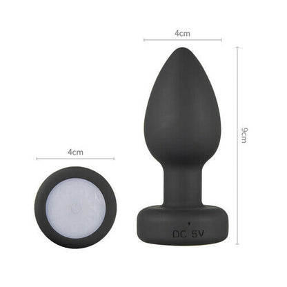 Buyging™ Remote Control Vibrating Training Anal Plug with Flashing Light Base
