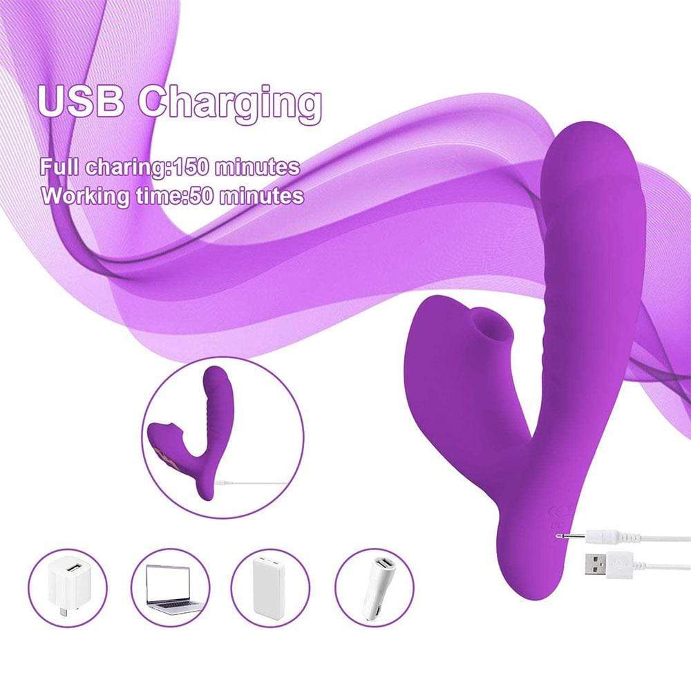 10 Vibrating 10 Sucking Modes Clitoris G Spot Stimulator