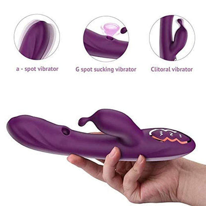 Dual Motor 7 Vibration 7 Suction Rabbit G Spot Vibrator