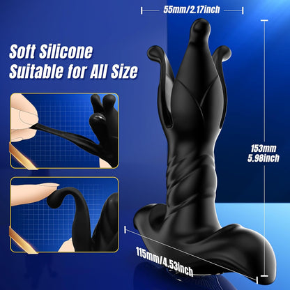 Sexoralab™ 6-in-1 Prostate Massage Male Penis Exercise, Foreplay Flirting Multifunctional 9 Vibrating Telescopic Combination Modes