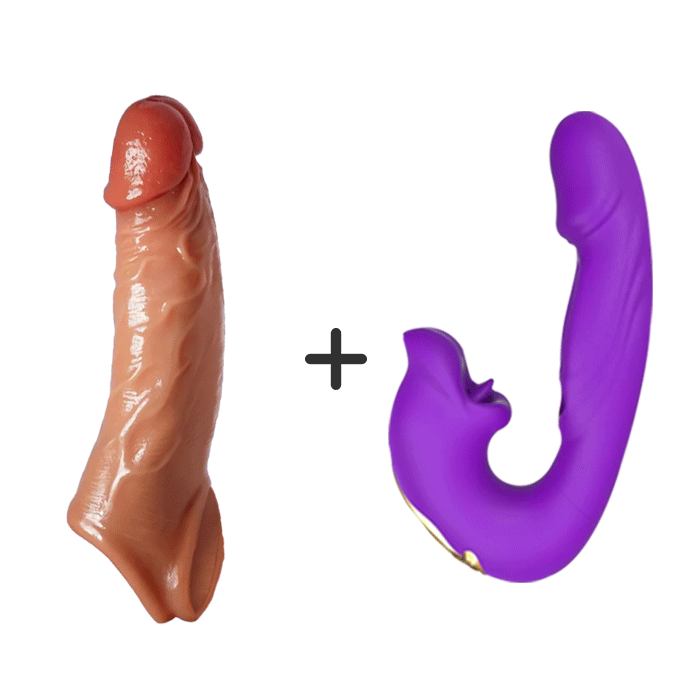 Buyging™ APP Controlled 9 Vibrating Penis Extender Sleeve With Cock Ring