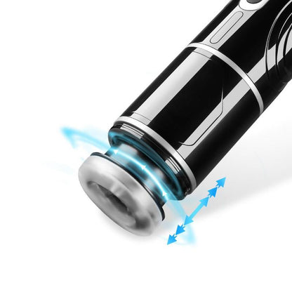 7 Telescoping 7 Spinning Effortless Fun Masturbation Cup with Suction Base