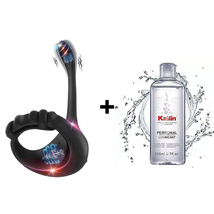 Buyging™ Dual Stimulation Remote Control 10 Vibrating Cock Ring With Bullet