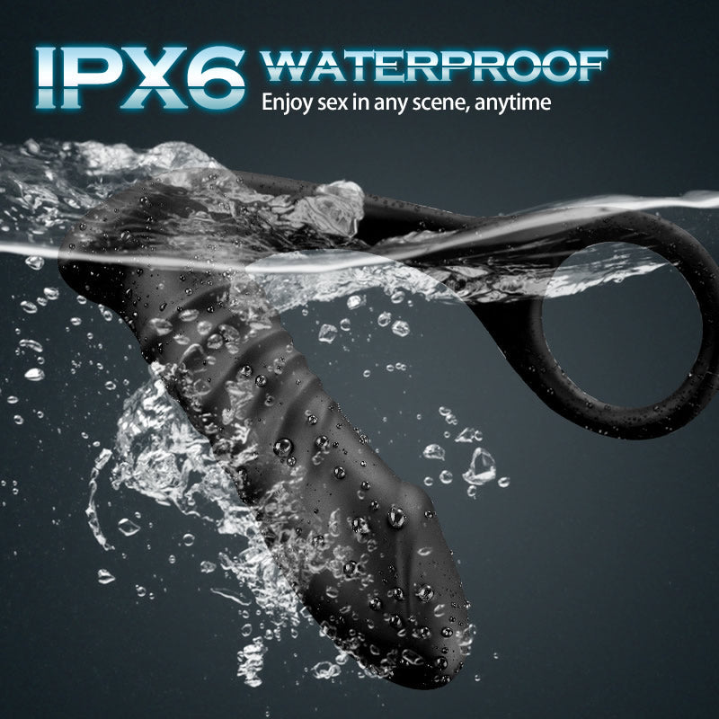 Buyging™ 10 Thrilling Vibration 3 Thrusting Silicone Remote Control Anal Vibrator