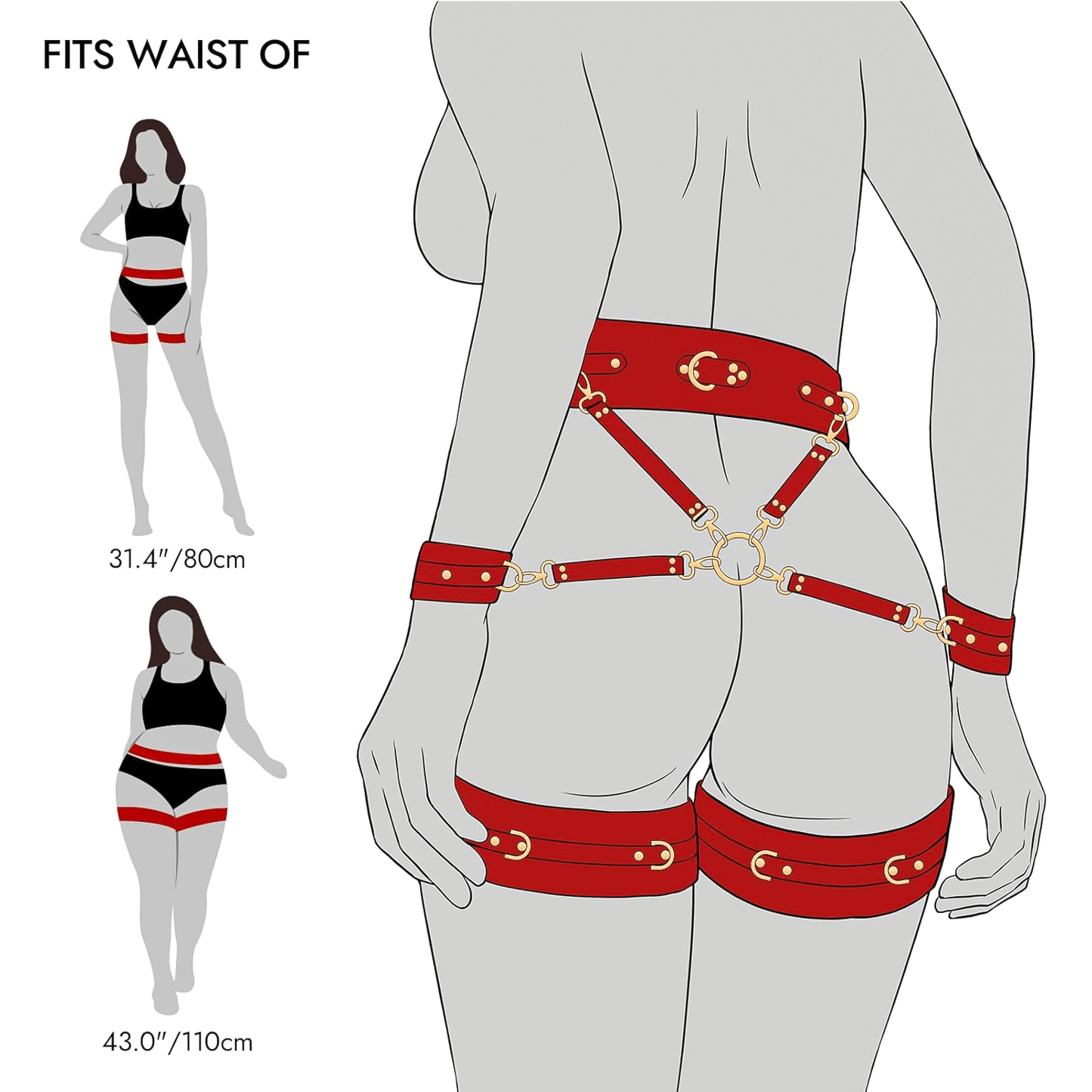 Buyging™ Sex Bondage BDSM Kit Restraints 7PCS Sets