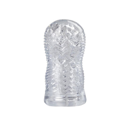 5.5” Clear Male Masturbator with Larger Accommodating Zone